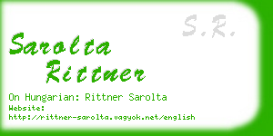 sarolta rittner business card